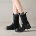 Thi Bot Boots Women's Winter Warm Fce Lined Slimming Ort Boots Faionable High Heels Briti Sle_vogvips.com