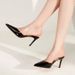 Black High Heels For Women New Arrival Transparent Strap Non-tiring Toe Thin Heel Toe Sandals Women's Half Slippers Summer_vogvips.com
