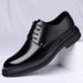 Men's Autumn Business Formal British Style Commuter Leather Black Dress Shoes Large Size_vogvips.com