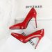 8366-1 Fashion Banquet Women's Thin Lacquered Leather Shallow Mouth Pointed Ultra High Heels Waterproof Platform Single_vogvips.com