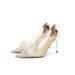 P7 With Transparent Bow 2023 Summer Women's Shoes Live Broadcast On Behalf Of European And American Slope Heels Stiletto_vogvips.com