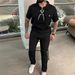 Autumn Men's Clothing Shirt Casual T-shirt Short Sleeve + Long Pants Hip Hop Personality Set_vogvips.com