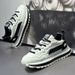 Spring 2025 New Breathable Casual Sneakers Non-Slip Soft Sole White Men's Trendy Dad Shoes_vogvips.com
