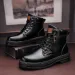 High Top Mens Leather Fashion Motorcycle Ankle For Men Winter Boots Man Shoes Lacing Botas Hombre_vogvips.com