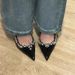 2338-1 French Style Stunning Pointed Toe Rhinestone Heels Patent Leather Sexy Women's Shoes Backless Back Strap Ultra_vogvips.com