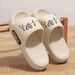 Unisex Couple Style Spring Summer Eva Soft-Soled Thick-Soled Cute Fashionable Heart-Shaped Ecg Design Slippers For_vogvips.com