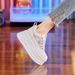 Lightweight Sneakers For Women, 2025 Spring New Model, Breathable Mesh White Sneakers, Height-increasing Thick-soled_vogvips.com