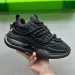 Fashionable Mens Designer Durable Thick Soled Sneakers Versatile Pure Black White Solid Color Casual Dad Shoes Size 39_vogvips.com
