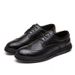 Euro Step Brogue Casual New Genuine Leather Business Work Shoes With Carved Pattern For Young Men In Large Sizes_vogvips.com