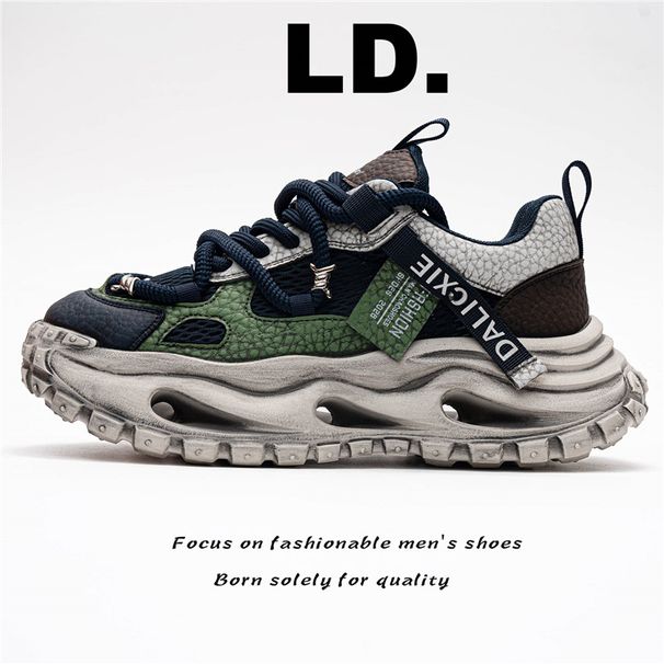 2026 Spring/Summer Trendy High-End Color-Block Thick-Soled Dad For Men, Breathable Sports Casual FashiNew Shoes_vogvips.com