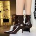 1895-2 European And American Retro Style Pointed Toe Stiletto High Heel Fashion Versatile Women's With Back Zipper_vogvips.com