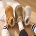 Versatile Western Style Snow Boots For Women New Winter Short Tube Fashion With Plush And Thick Outer Wear Trend,_vogvips.com