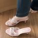 French Lace-trimmed High-heeled Sandals - New Summer Collection For Women, Perfect For Dressing Up With Skirts, Sweet Stiletto Thong Sandals_vogvips.com