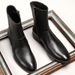 European Warm Series Mid-Calf British High Top Fleece Lined Men Pointed Toe Casual Genuine Leather Martin Boots Trendy_vogvips.com