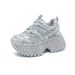 Women's Chunky-soled Height-increasing Dad For Petite Women, 2026 Spring New Model, With Starry Sky Rhinestone Soles,_vogvips.com