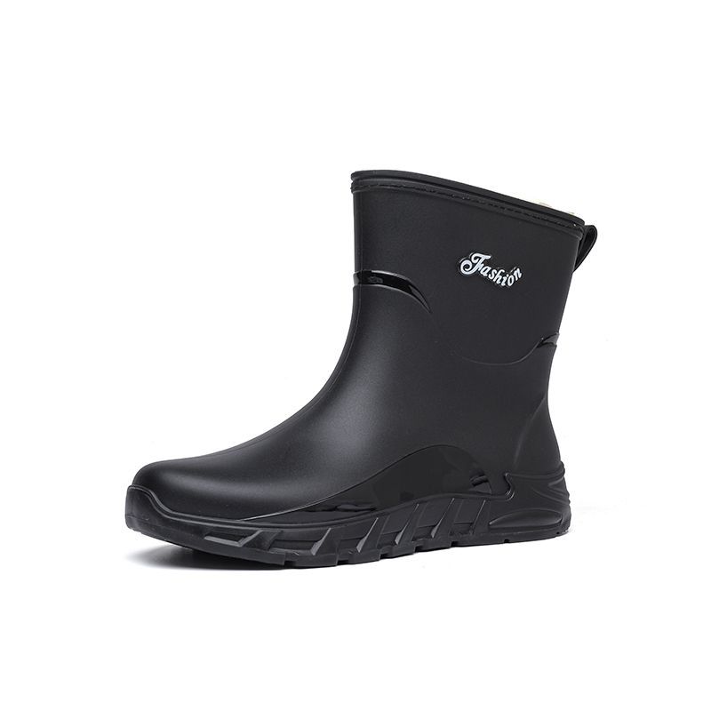 German Imported Men's Mid-calf Rain Boots, Waterproof Non-slip Rubber Shoes, Special Overshoes For Kitchen And Delivery_vogvips.com