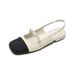 Baotou Sandals Women's Flat Bottom Wear French One-word Strap Single Shoes Small Fragrant Mary Jane Shoes_vogvips.com