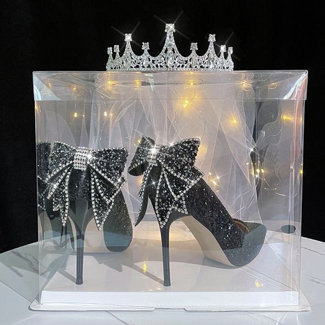Fairy-style Versatile Party Shoes Women 2025 New Model Bow Rhinestones, Eye-catching Shiny, Suitable For Dates And_vogvips.com