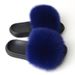 Fox For Women Luxury Designer Sandals On Summer Furry Slippers Flip Flops Shoes Outdoor Raccoon Fur Slides_vogvips.com