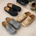 Designer Slippers Popular New Men Comfortable Suede Casual Slide Fashion Thick Sole Home Closed Toe Mule Sizes 37 46_vogvips.com