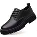 New Korean Style Trendy Versatile Stylish Men's Lace-up Casual Youth British Black Leather Shoes_vogvips.com