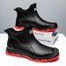 Men's Low Top Rain Boots Short Tube Rain Boots Men's Fashion Overshoes Kitchen Water Boots Fishing Rubber Shoes Water Shoes Summer_vogvips.com