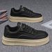 Spring New Breathable Leather Surface White Men's Versatile Thick Soled Sports Casual Board Trendy Shoes_vogvips.com