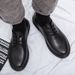 Suitable For All Seasons Men's Non-Slip Waterproof Black Chef Office Suit Casual Leather Large Business Formal Small Size Work Shoes_vogvips.com