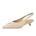 5212 Korean Style Pointed Toe Back Strap Single Shallow Mouth Wine Glass Bowknot Women's Thin Backless Fashion Low Heel_vogvips.com