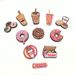 Donut Milk Tea Cute Shoe Flower Shoe Buckle Soft Glue Removable Decorative Buckle_vogvips.com