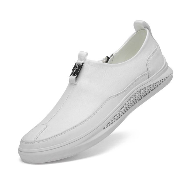 Leather Shoes Men's Leather Shoes Men's Casual Work Shoes Foot Cover Shallow Mouth Men's Shoes_vogvips.com