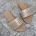 Cross-Border Plus Size 2025 New Shiny Gold Women's Slippers Internet Celebrity Flat One-Word Beach Soft Sole Non-Slip_vogvips.com