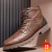 European Warm Series Martin Casual Large Size Zipper Ankle Men's Autumn Winter High-top Shoes Desert Work Boots_vogvips.com