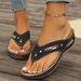 Women's Shoes Summer Large Size Women's Shoes Wedge Heel Clip Toe Sandals Style Casual And Comfortable Polyurethane Sole_vogvips.com