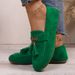 SHLIANG Loafers Slip On Tassels Driving Walking Anti Large Size Square Toe Suede Moccasins Flat Shoes For Women_vogvips.com