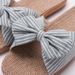Four-season Open-toe Linen Slippers, Japanese-style EVA Women's Home Indoor Summer Linen Striped Bow Slippers, Suitable For Outdoor Wear_vogvips.com
