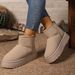 Winter Snow Boots Women, Plush Lined Non-Slip Platform Ankle Boots, Cozy Casual Slip-on Shoes, Bulk Wholesale_vogvips.com