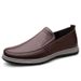 Men's Shoes Men's Leather Shoes Genuine Leather Middle-aged Dad Shoes Soft-soled Casual Shoes_vogvips.com