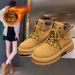 European Warm Series Northeast Minus 40 Degrees Warm Fleece-Lined Thickened Yellow Outdoor Men's Martin Thick-Soled Work Boots_vogvips.com