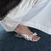 Unique Design Retro Minimalist Bow French Polka Dot Satin High-heeled For Women, Summer Outdoor Slip-on Sandals_vogvips.com