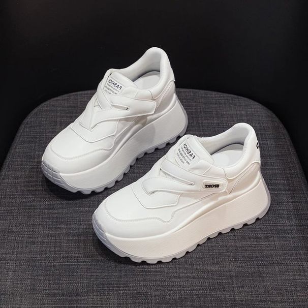 2026 Spring/Summer New 8cm Platform Thick-Soled Height-Increasing Women's Shoes Korean Style Versatile Round-Toe Casual_vogvips.com