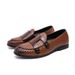 Euro Step British Style Genuine Leather Casual Pointed Toe Autumn Korean Version Youth Loafers Versatile Height Increasing Trendy_vogvips.com