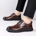 Internet Celebrity Loafers Men's Casual Business British Style Lace-up Small Leather Trendy Driving Shoes_vogvips.com