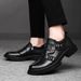 Casual Leather Shoes Men's Low-top Shoes Retro Locomotive Shoes Platform Leather Round Head Shoes_vogvips.com