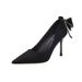 Korean Version Sweet Princess Style Pointed High Heels Spring 2025, Paired With Rhinestone Bow Design, Single Shoe For_vogvips.com