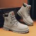 European Warm Series Spring And Autumn New High-top Martin Men's Korean Version Versatile Thick-soled Non-slip Work Short Boots Trendy Shoes_vogvips.com