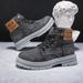 Men's Shoes Large Size 48 Men's Shoes New High Top Sneakers Denim Casual Versatile Workwear Martin Trendy Shoes_vogvips.com