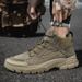 Medium Tube Men's Shoes Casual Outdoor Men's Pigskin High-top Leather Splicing Labor Insurance Tooling_vogvips.com