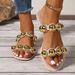 Hot-Selling Fashion Simple Outdoor Non-Slip Waterproof One-Strap Flat For Women Summer And_vogvips.com