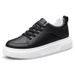 Men's Shoes Inner Height Increase Sports Casual Shoes Low-top Cowhide Surace Thick-soled Running Sports Small White Board Shoes_vogvips.com